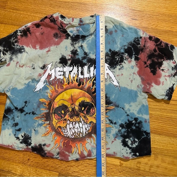Metallica crop Tie-Dye T-Shirt size S (b5 - Picture 3 of 7